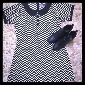 Xl/1x Madcap England Punk Zig Zag Dress